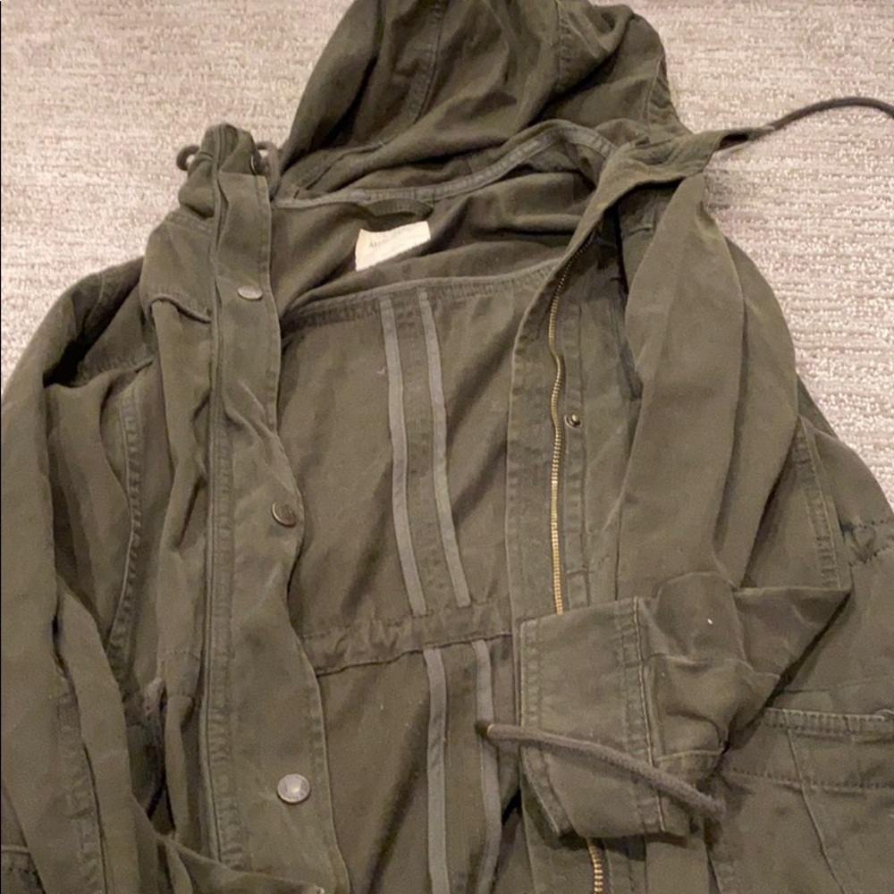 Abercrombie green long coat